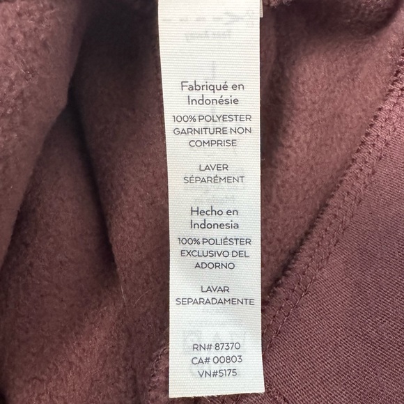 Alo Yoga soft lightweight fleece full zip large espresso athleisure cozy hoodie - Picture 11 of 13